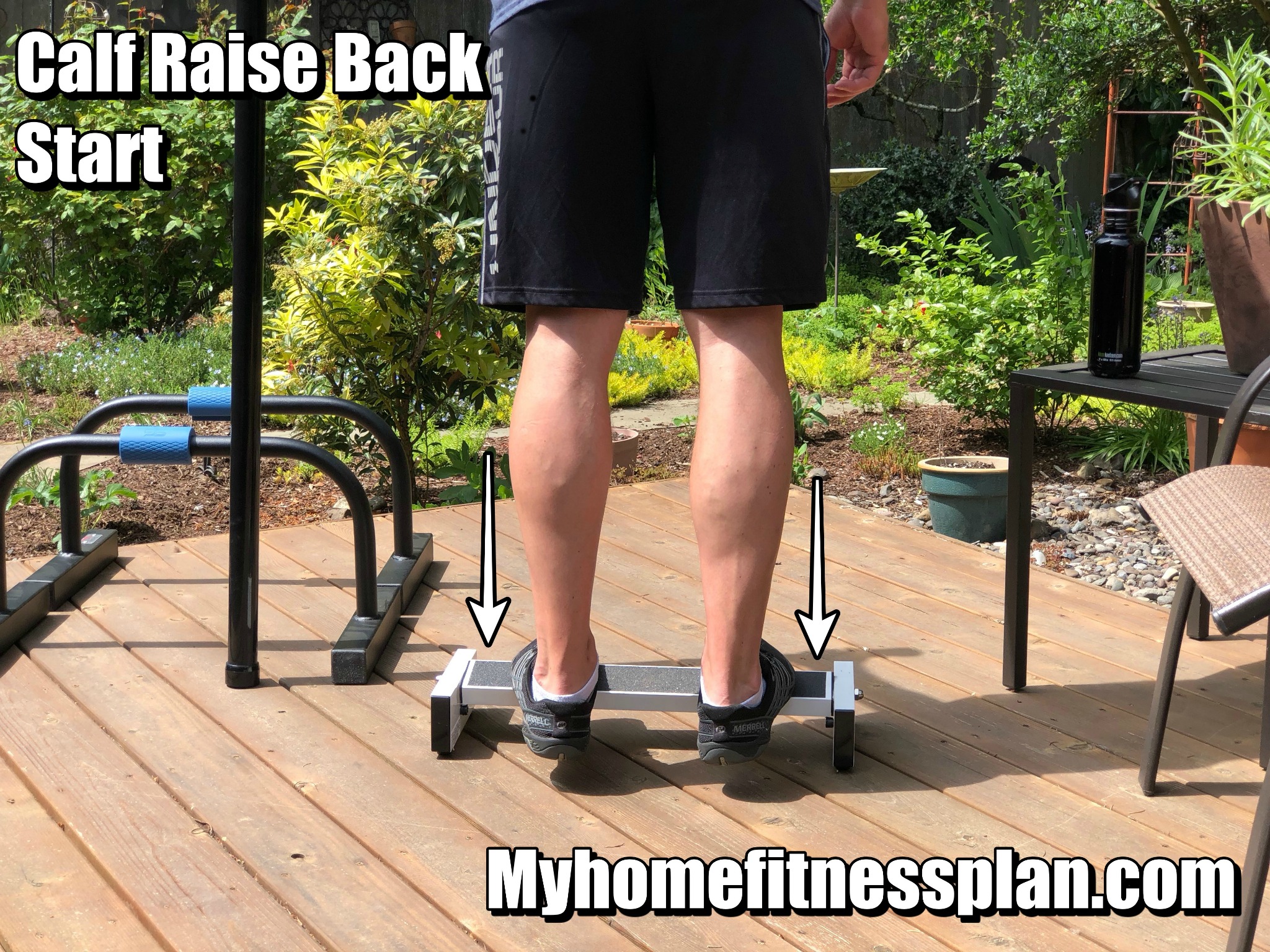 Calf or Heel Raise exercises, position 1