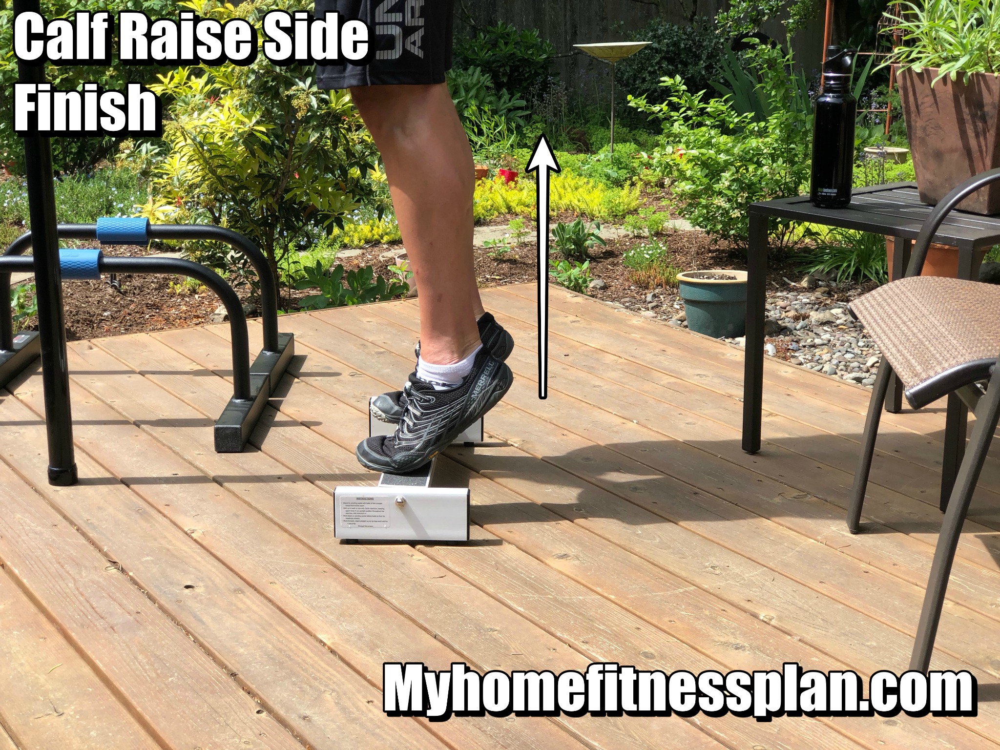 Calf or Heel Raise exercises, side position 2